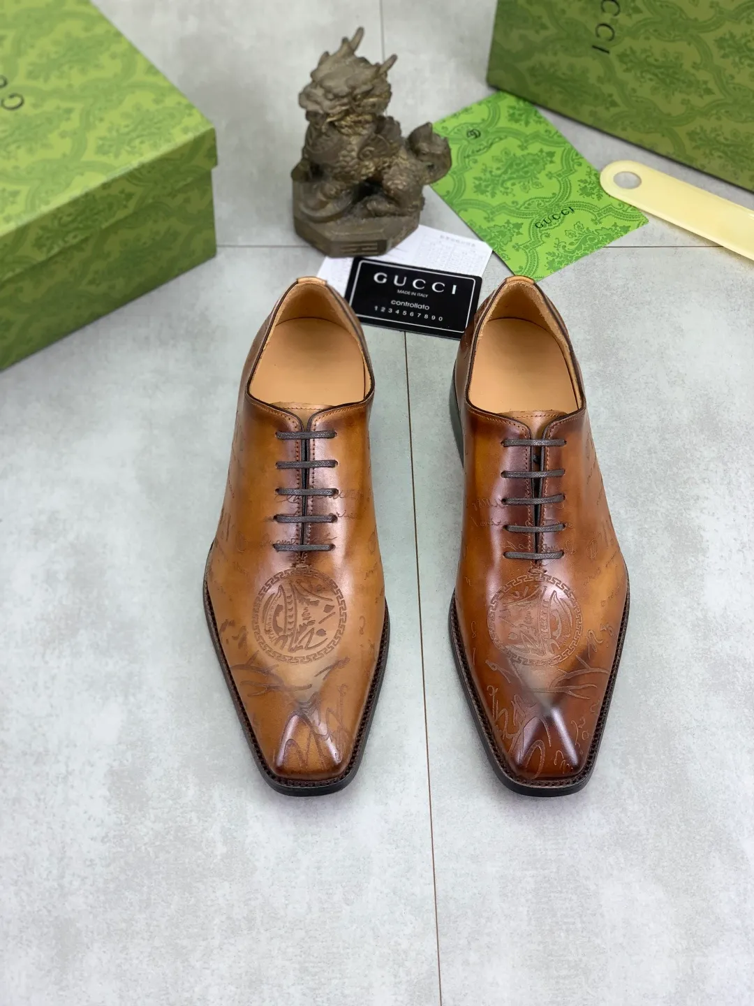Men's Men's Shoes 💰P580 [New Style] 💰💎💎💎 [Gucci] GUCCI high-end men's formal business leather shoes, original order 1:1! Original imported high-end calfskin, original metal buckle, imported first-layer pigskin lining for feet, original high-end outsole, men's shoe size: 38-44